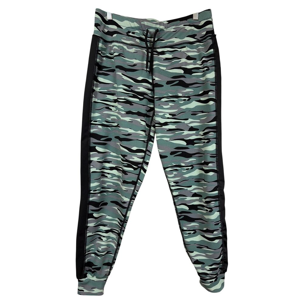 Cali Sport Multicolor Camo Pattern Waist Tie Cuffed Activewear Pants Size L